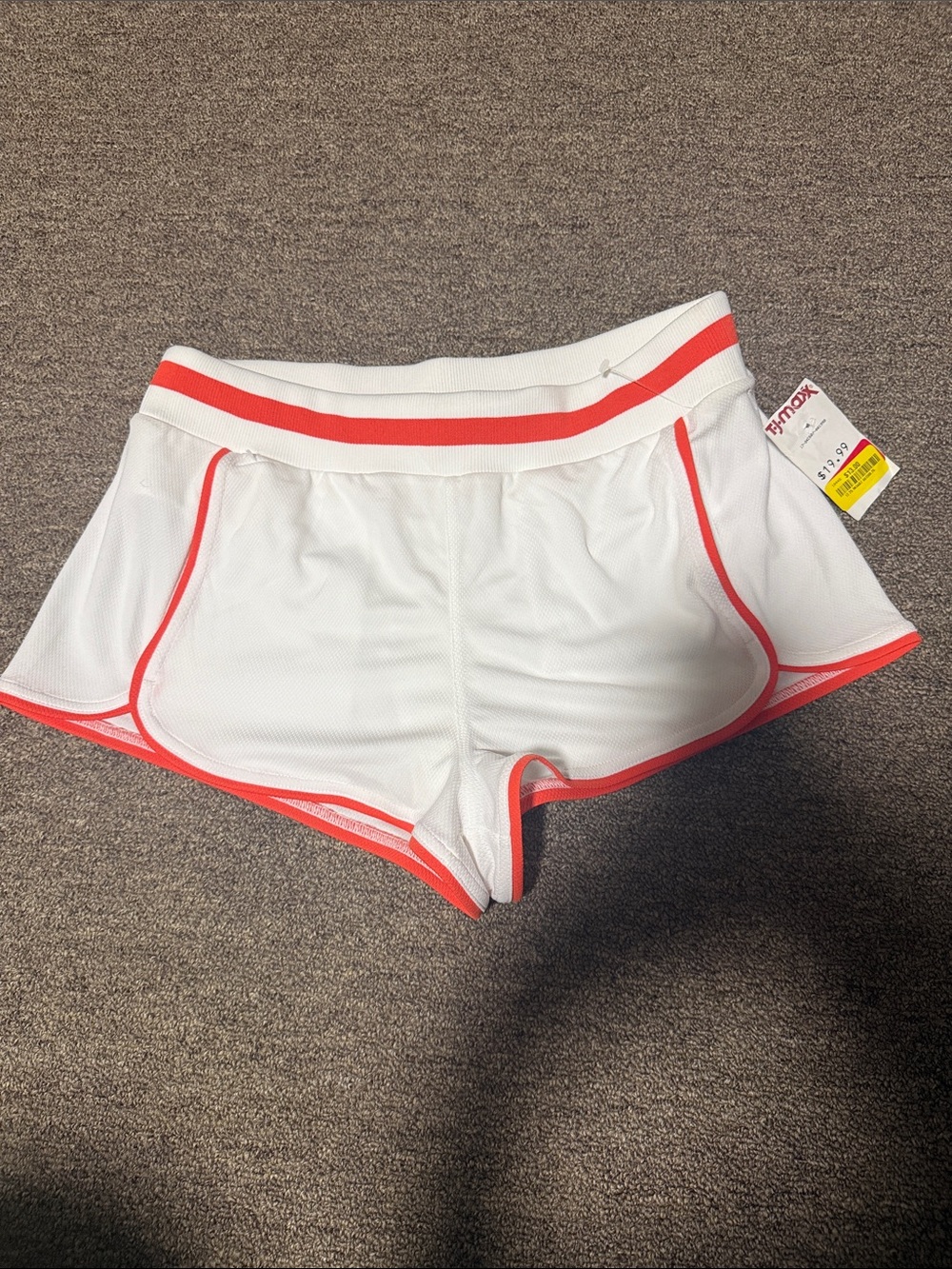 Free people White Athletic Shorts with Coral Trim